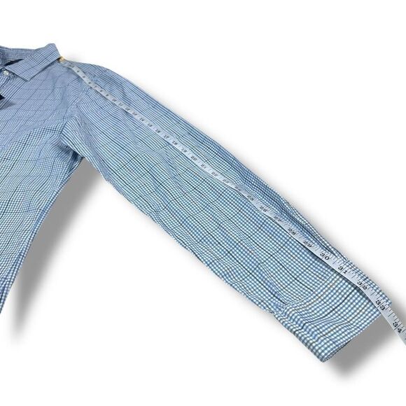 NWT Bloomingdales Button Down Shirt Mens Size Large L Slim Fit Stretch Blue - Picture 9 of 9